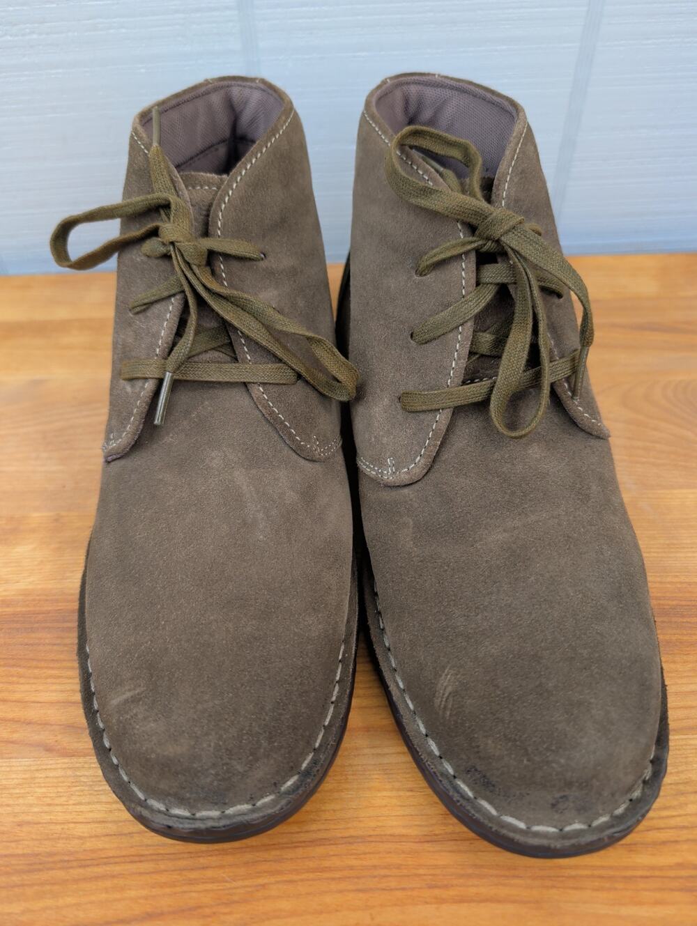 Streetcars Mens Chukka Boots 11 Terrain Brown Leather Lace Arch Support Comfort